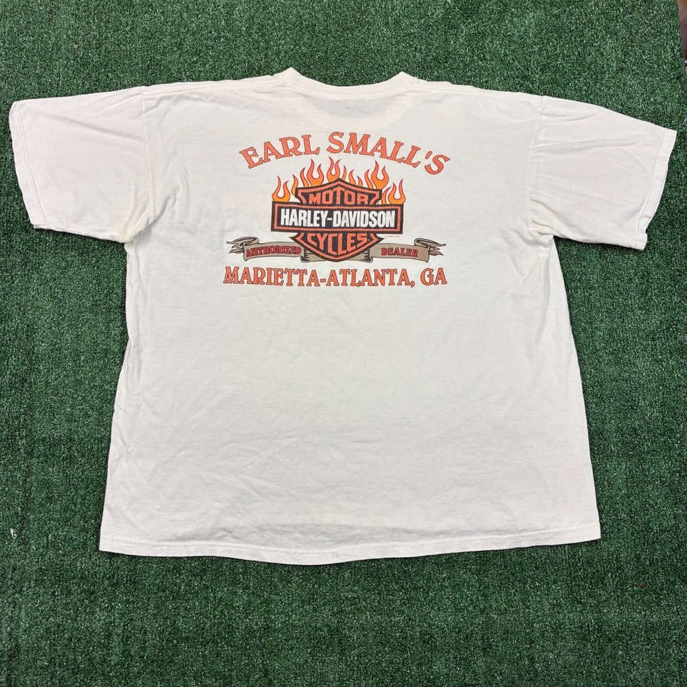 Y2K Harley Davidson Flame Pocket T-shirt